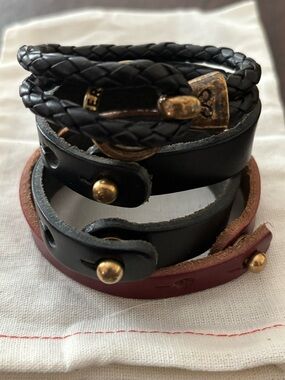 Corter Leather Bracelets - Set of Four